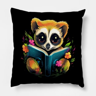 Slow Loris Reads Book Pillow