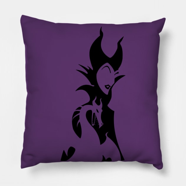 Maleficent Pillow by Nykos