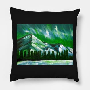 Twilight nightsky and mountain range - Beautiful Pillow