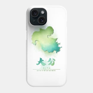 Oita Watercolor Map Phone Case