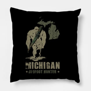 Michigan Bigfoot Hunter - Funny Sasquatch Pillow