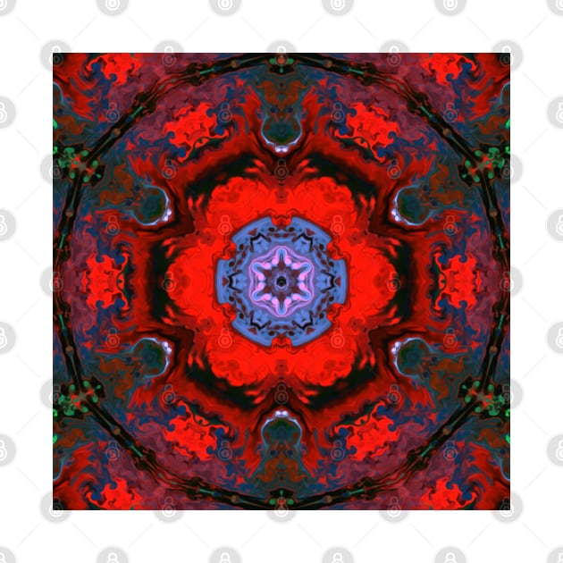Psychedelic Hippie Red and Blue by WormholeOrbital