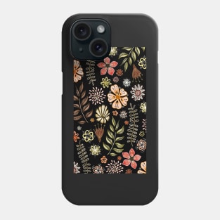 Cute Flowers Black Celestes Studio© Phone Case