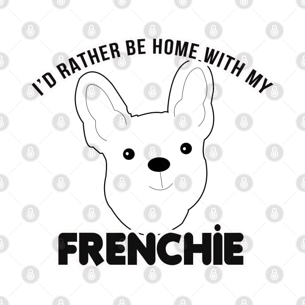 FRENCHIE French Bulldog Pattern in Blue Fun Frenchies Paw Prints and Bone Print by JessDesigns