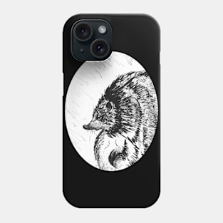 Hedgehog ink drawing - vintage style wildlife inspired art Phone Case