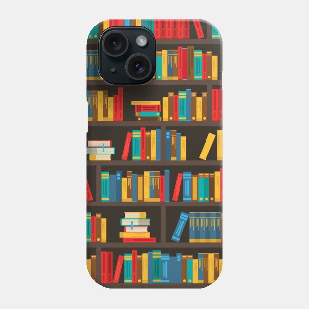 Book Pattern Artwork - Reading Lover Phone Case by Artistic muss