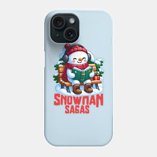 Cute Snowman Reading book Phone Case