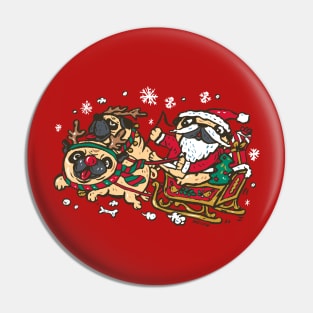 Santapug and Rudolph Pin