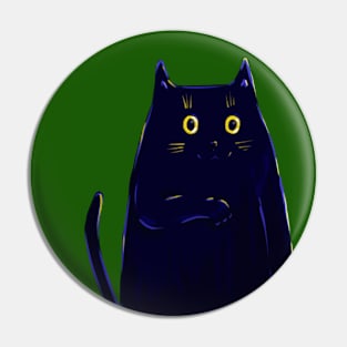 Cute night cat Pin