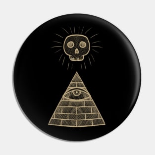 Death watching (gold) Pin