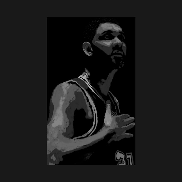 Tim Duncan San Antonio Sports Art by JRoseGraphics