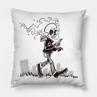 Flame skull guy Pillow