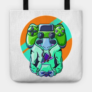 Gamer Head Green Tote