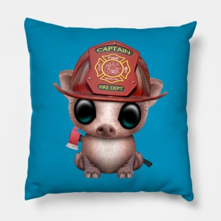 Cute Baby Pig Firefighter Pillow