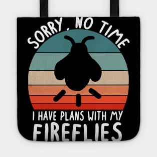 No time plans with firefly forest insect Tote