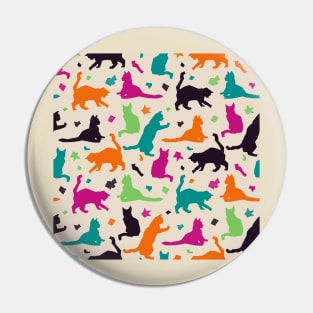 Dark Colors Matisse Cats Pin