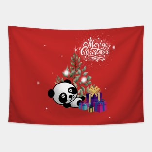 Cute Panda More Christmas Gifts Tapestry