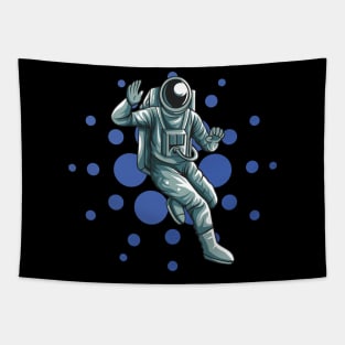 Cardano Logo Astronaut Blockchain ADA Crypto Token Coin To The Moon Tapestry