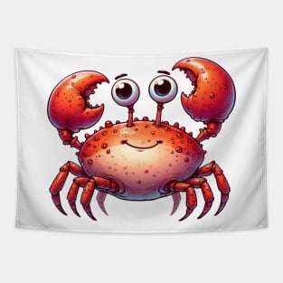 Funny crab illustration Tapestry