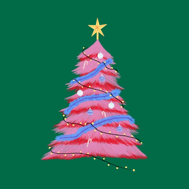 Pink christmas tree by aykimkio