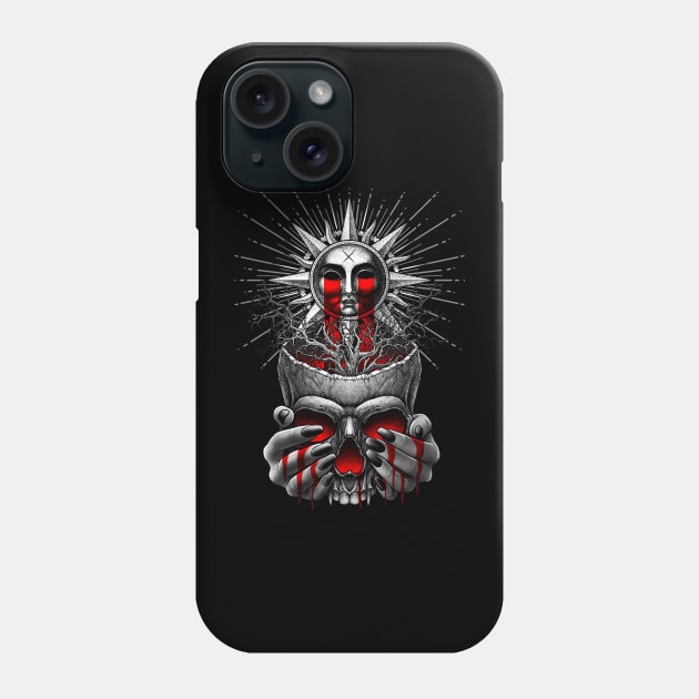 skull and sun Phone Case by Winya