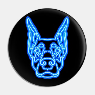 Neon Dobermann Pin