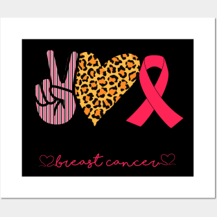 Breast Cancer Awareness Pink Ribbon With Positive Words | Poster