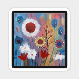 Playful Field of Flowers Nr. 4 Magnet