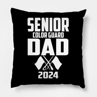 2024 Senior Color Guard dad Class of 2024 Marching Band Flag Pillow