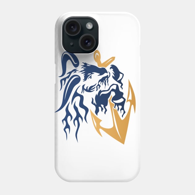 Goat with Anchor Phone Case by hobrath