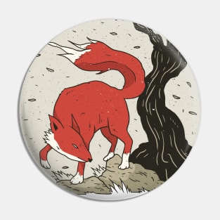 Japanese style fox Pin