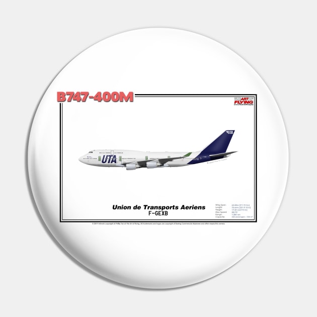 Boeing B747-400M - Union de Transports Aeriens (Art Print) Pin by TheArtofFlying