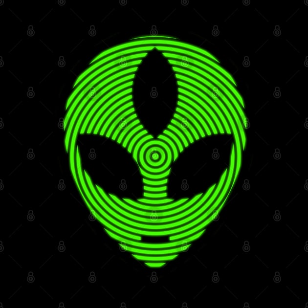 3rd eye Alien; Green Radial by jonah block