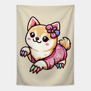 Nail Artist Dog lover Tapestry