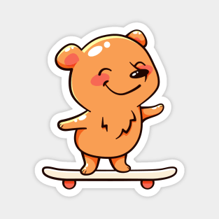 Bear on a skateboard Magnet