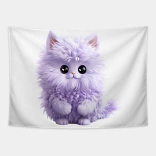 Adorable Lavender Furry Kitten Tapestry