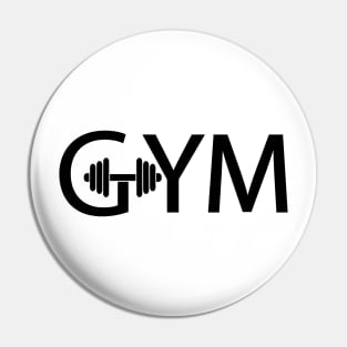 Gym typographic logo design Pin