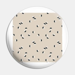 Scattered Dots Minimalist Geometric Pattern - Sand and Ocean Pin