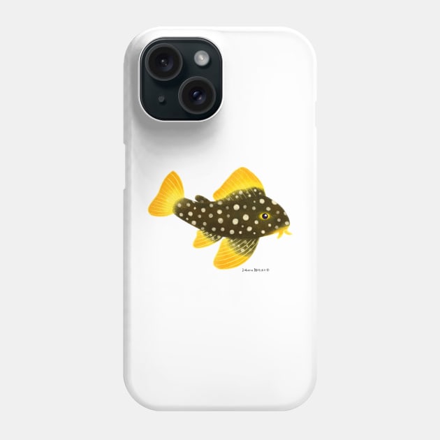 Golden Nugget Pleco Fish Phone Case by julianamotzko