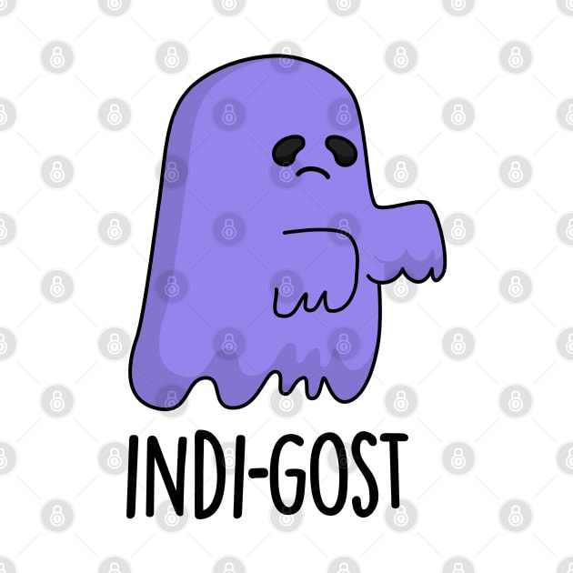 Indi-gost Cute Halloween Indigo Ghost Pun by punnybone