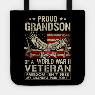 Proud Grandson of WWII Veteran - World War 2 Vet Tote