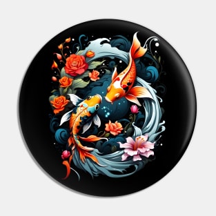 Koi Fish Yin Yang Pin