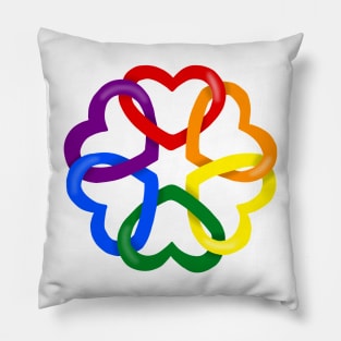 Linked hearts Pillow