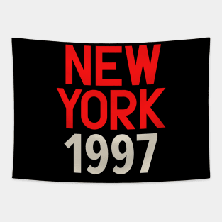 Iconic New York Birth Year Series: Timeless Typography - New York 1997 Tapestry