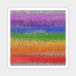 Rustic Rainbow Stripes Graphic Magnet