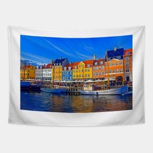 Late Afternoon in Nyhavn, Copenhagen Tapestry