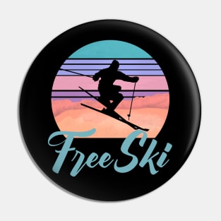 Free Ski, winter sports, Skiing, Slalom Skiing, Freeriding Pin