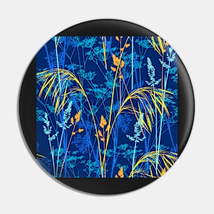 the wild meadow - deep blue Pin