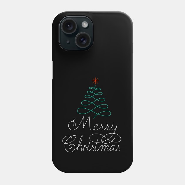 Merry Christmas - Calligraphy Lettering Phone Case by Frosby