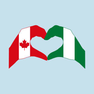 We Heart Canada & Nigeria Patriot Flag Series T-Shirt